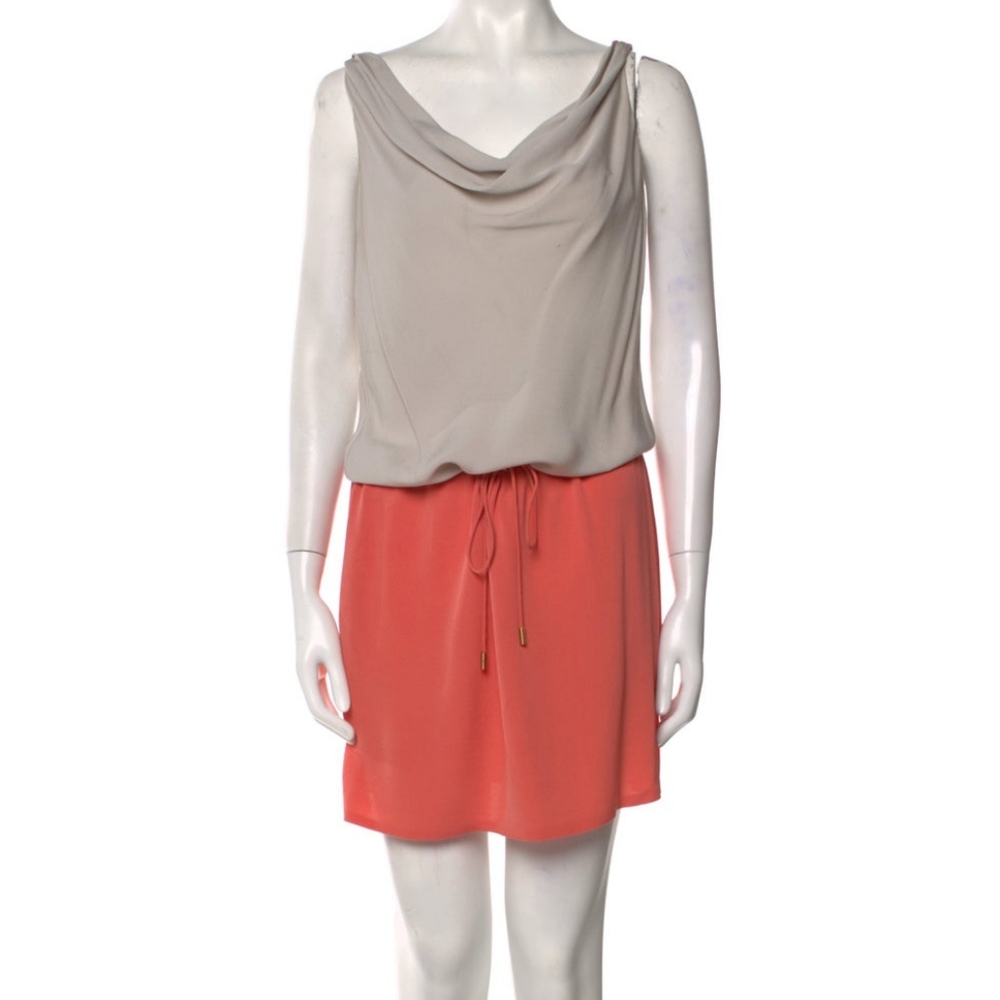 Diane Von Furstenberg Gray and Coral Dress